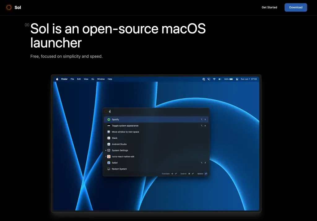 Sol screenshot